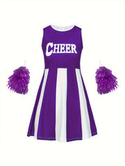 Girls Cheerleading Suit For Sports Performance Gift Party Spirit Week