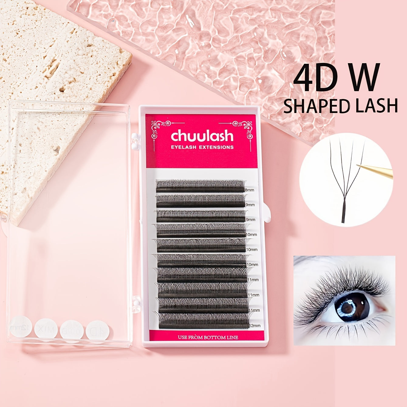 4D Cluster Lashes Mixed 9 15mm False Eyelashes Natural Look