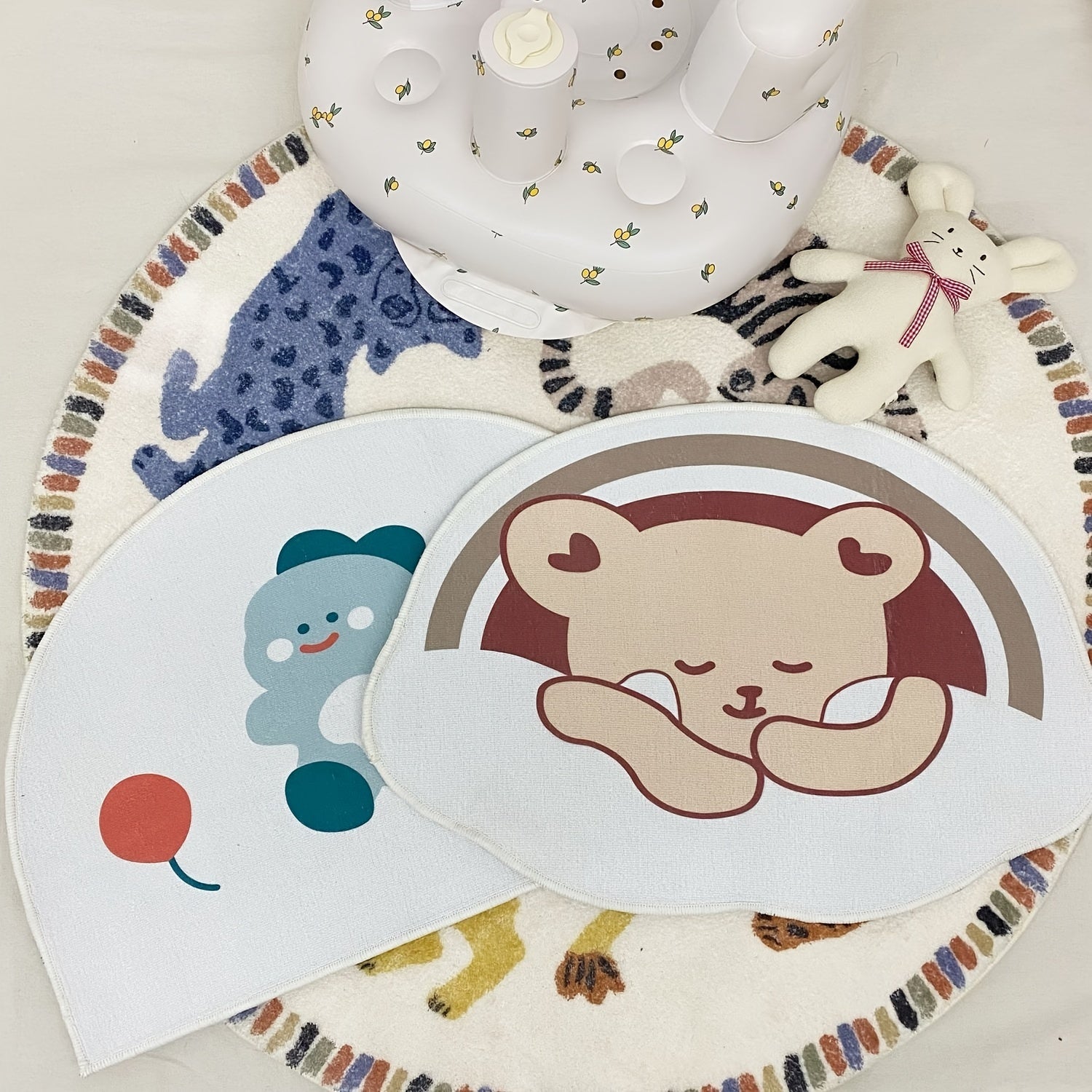 Non Slip Cartoon Nursery Decor Carpet for Infants and Toddlers
