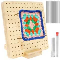 Blocking Board Kit 10 Steel Rod Pin 19 Crochet Wooden Board