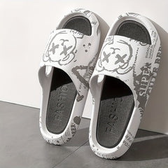 Men's Bear Print Non Slip Open Toe Slides