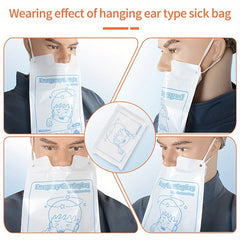 10pcs Hanging Ear Vomiting Bag Disposable Travel Sanitary Bag