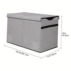 Large Collapsible Toy Storage Box With Lid - Sturdy Organizer for Kids