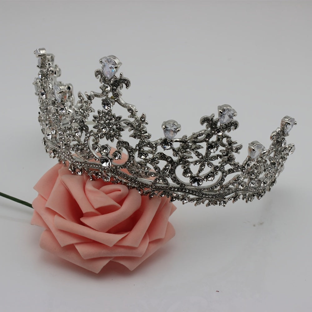 Girls Zircon Crown Rhinestone Hair Accessories for Party Wedding