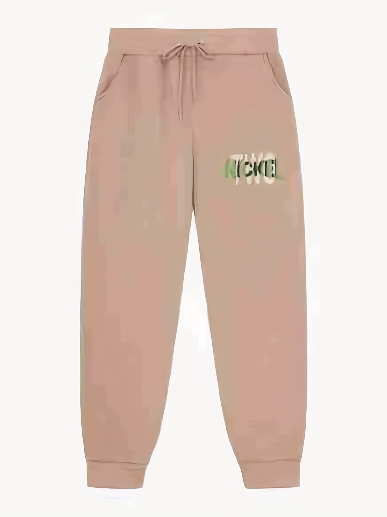 NICKEL Pattern Print Men's Pants Drawstring Comfy Active Stretch Trousers