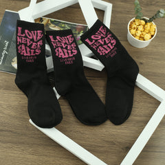 3 Pairs Men's Street Style Skateboard Socks