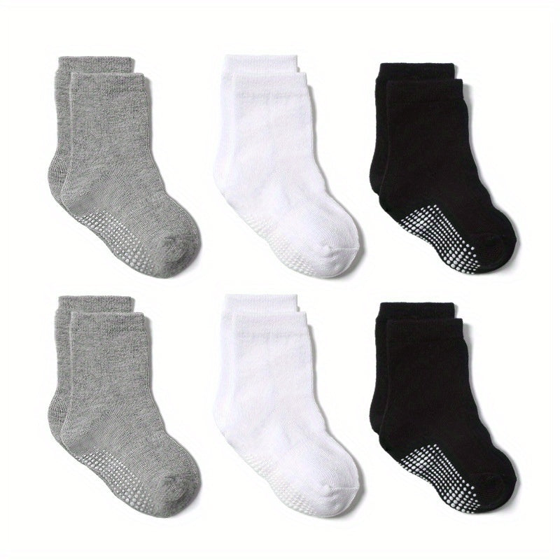 6pairs Baby Boys Non-slip Casual Socks Multicolor Set