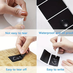 120pcs Blackboard Labels Roll Tape + Pen