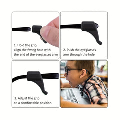 Silicone Eye Glasses Ear Grips Anti Slip & Holders