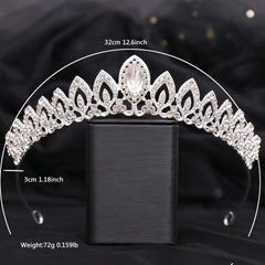 Crystal Crown Rhinestones Tiara Headband Bridal Wedding Veil