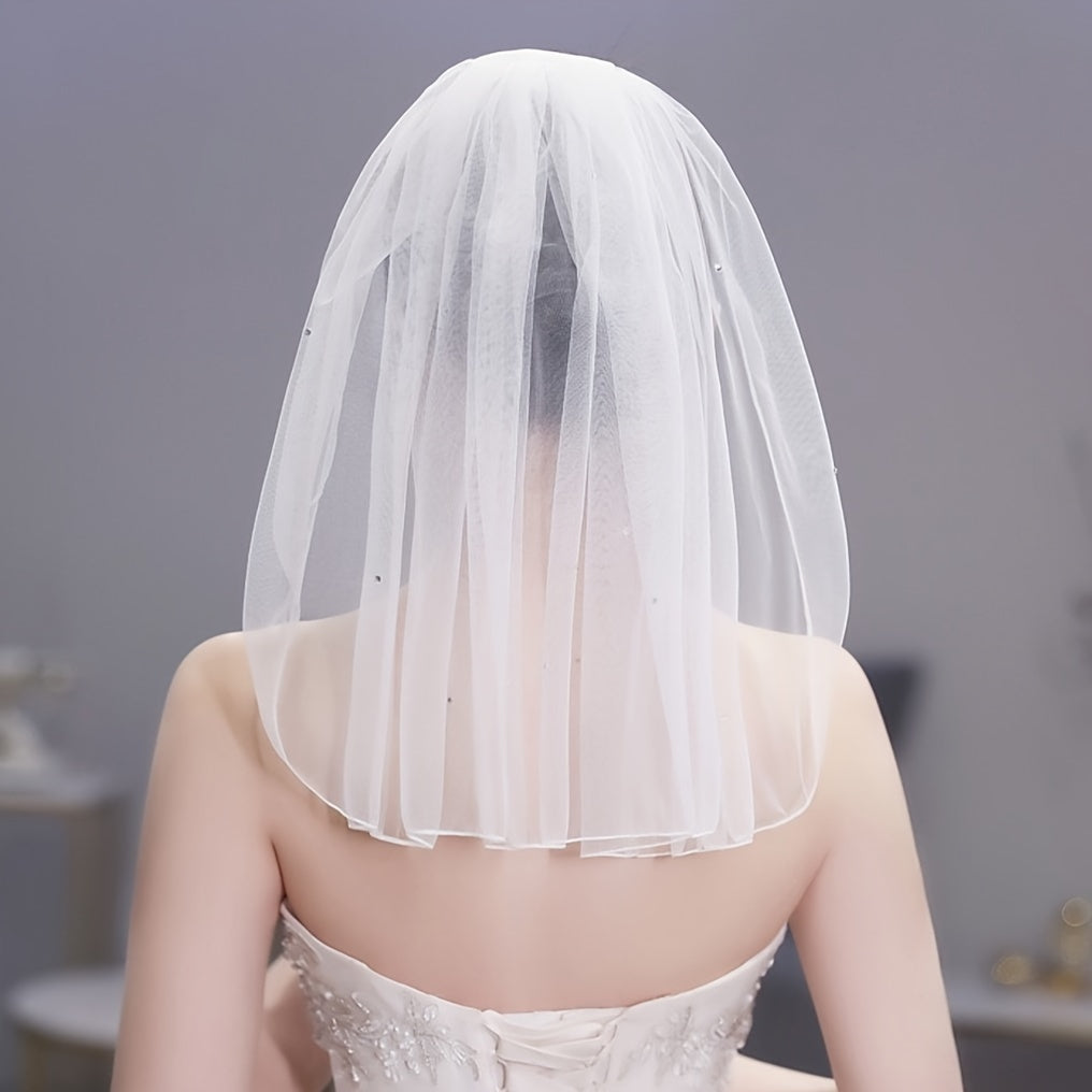 Short Bridal Veil For Wedding Gown Hair Accessories