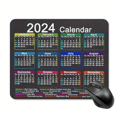 Mouse Pad Calendar Non-slip Rubber Base Waterproof Mouse Pad