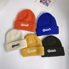 Kids Knitted Woolen Hats Autumn Winter Warm Melon Hats