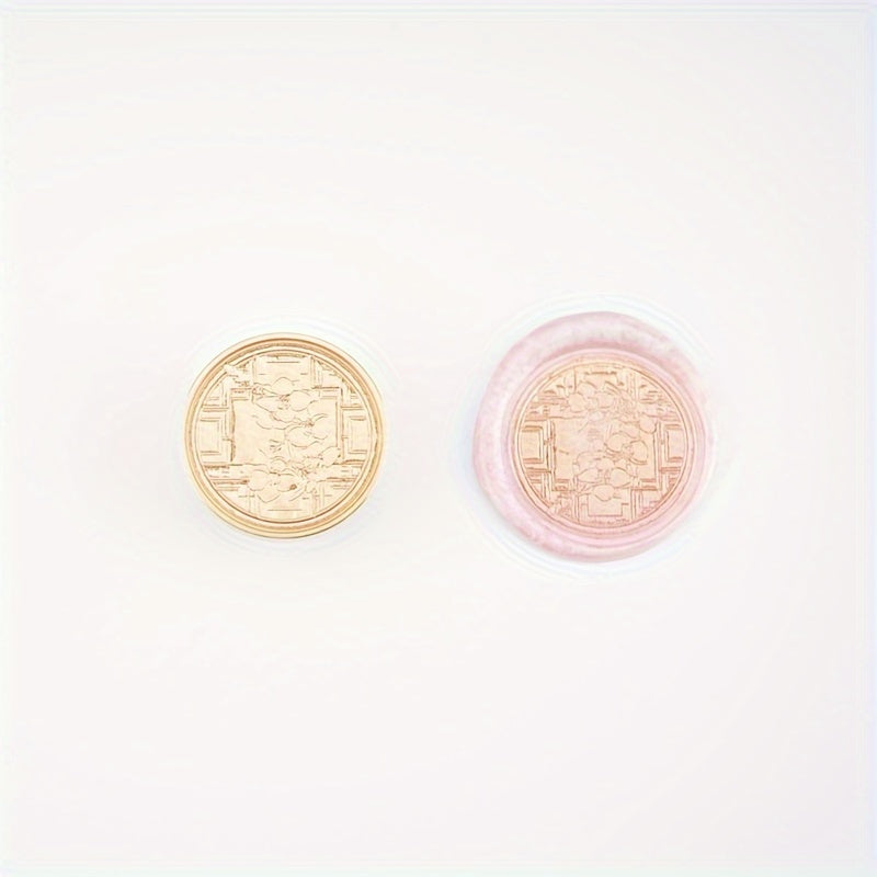 Brass Seal Carved Window Flower Pattern for Gift Packaging
