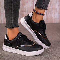 Women's Non Slip Lace Up Low Top Sneakers