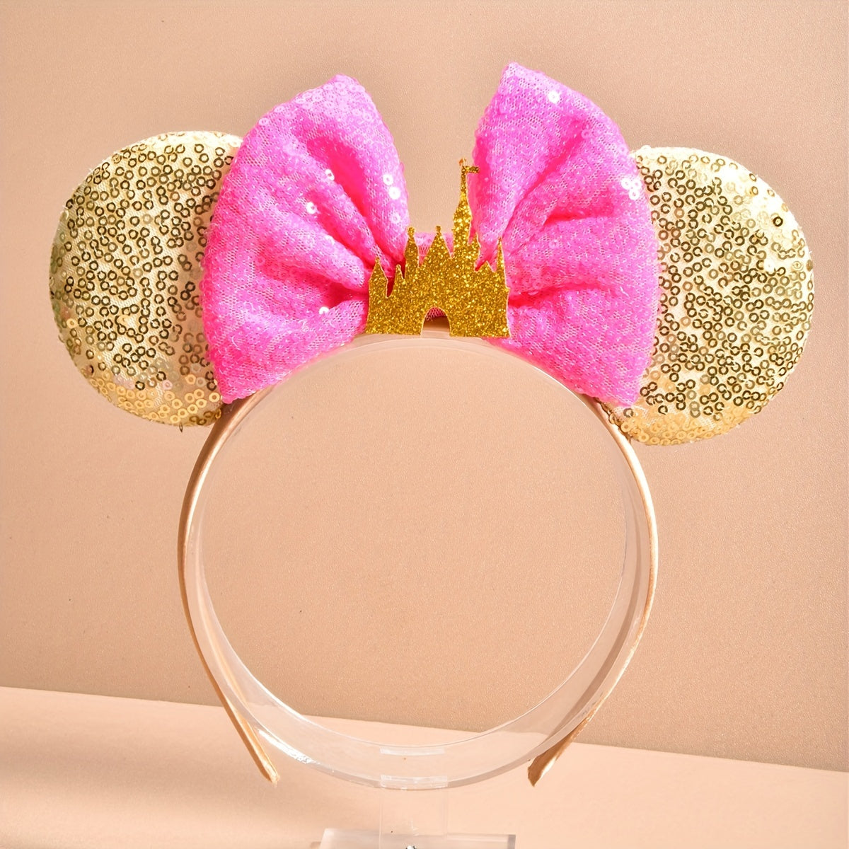 Sweet Sequin Bow Mouse Ear Headband Decorative Hair Accessories