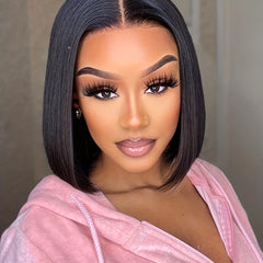 Short Bob Wig 13x4 Lace Front Human Hair Wigs - Pre Plucked Brazilian Bob Wig