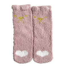Cozy Coral Fleece Plush Sleep Socks Floor Socks Women's Stockings