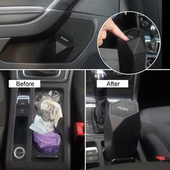 Mini Car Trash Can With Lid Modern Style Car Storage Bucket