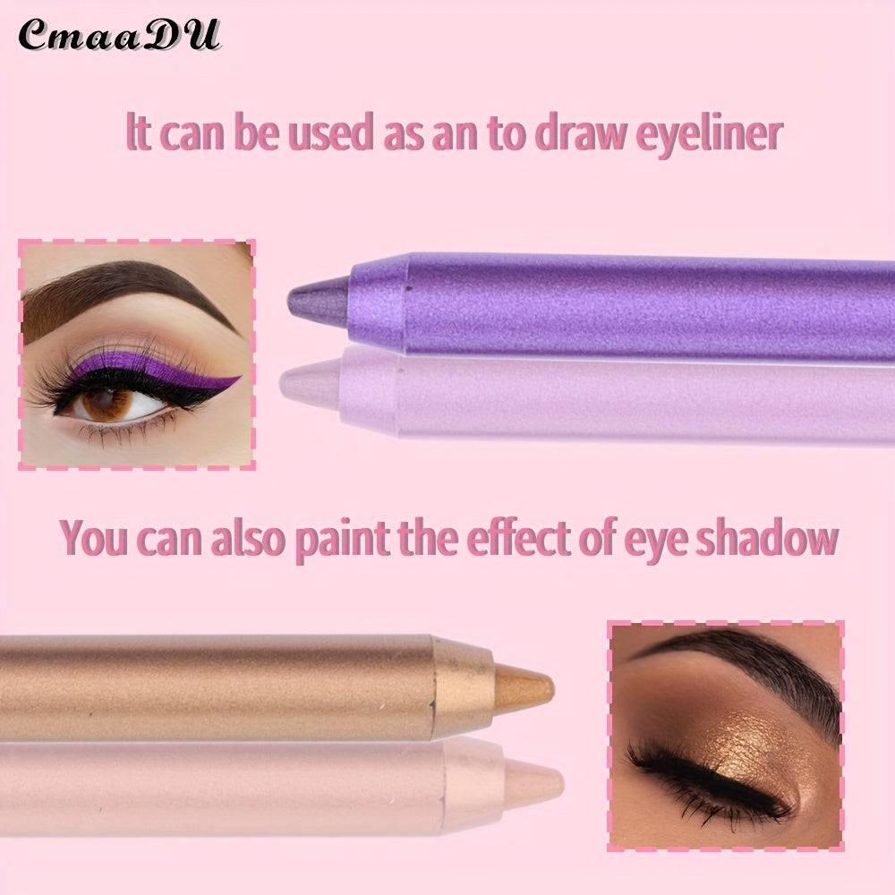 12 Colors Eyeliner Eyeshadow Pen Matte Finish Rich High Pigment