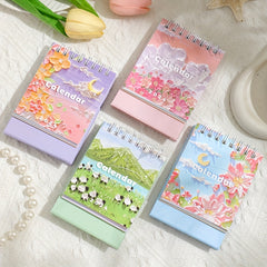 Mini Desk Calendar Colorful Tabletop Flip Calendar