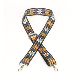 Colorful Floral Shoulder Strap Ethnic Style Wide Purse & Guitar Strap