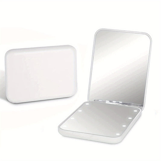 LED Mini Travel Makeup Mirror Compact Mirror With Lights