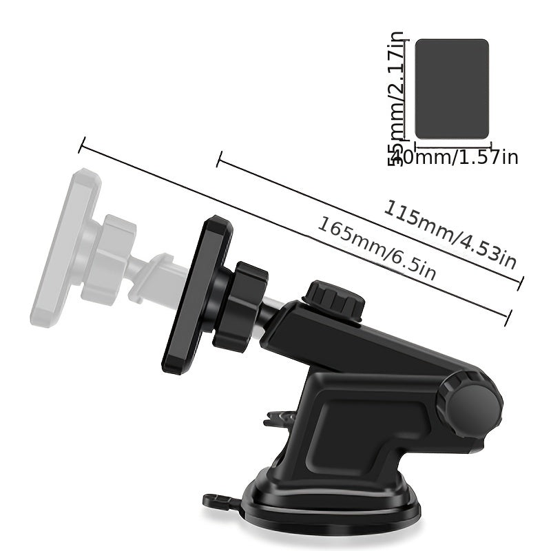 Magnetic Car Phone Holder Telescopic Dashboard & Windshield Bracket