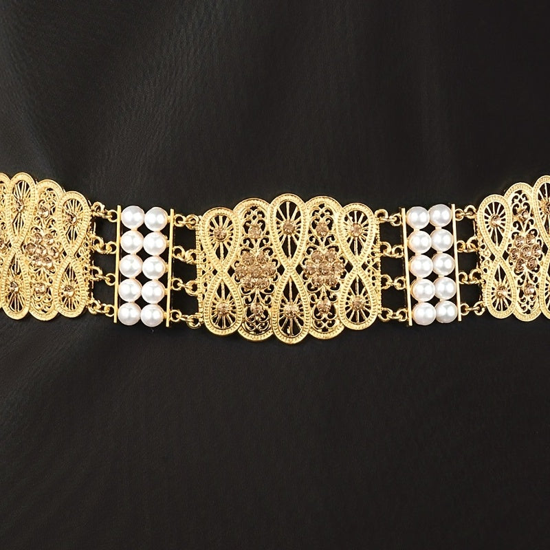 Boho Waist Chain Bead Belt Rhinestone Belly Dance Belt