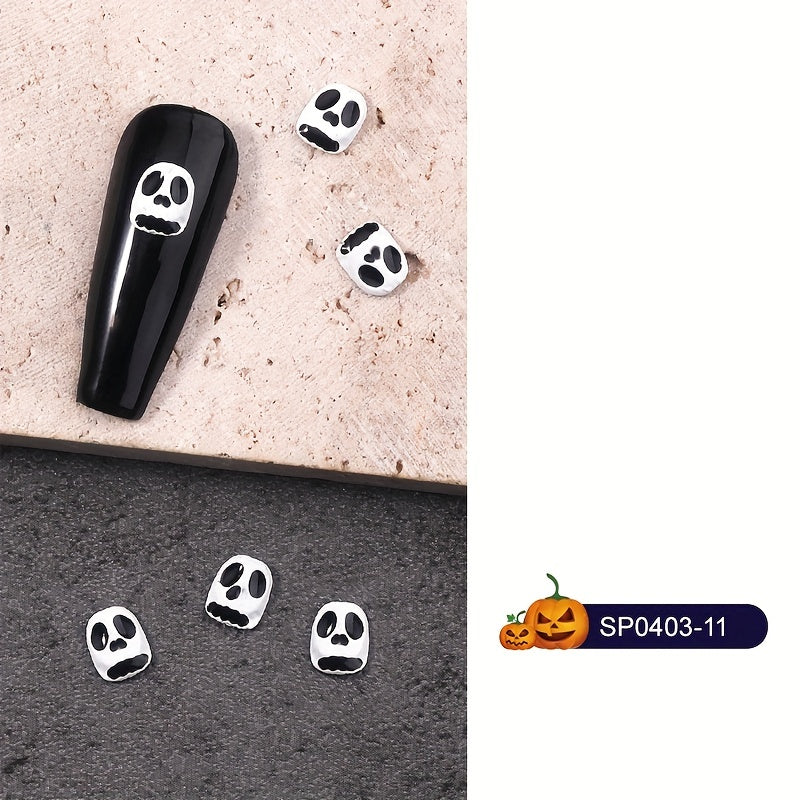 5pcs Halloween 3D Nail Charms Alloy For Acrylic Nails