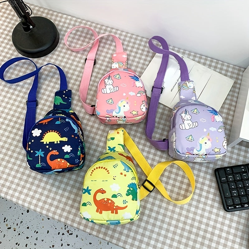 Kids Cross Body Bag Cartoon Dinosaur Print Shoulder Bag