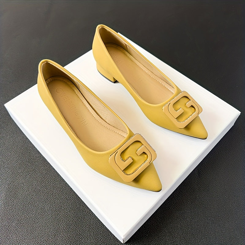 Women's Slip On Chunky Heel Shoes Soft Sole