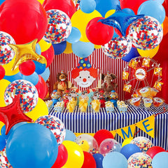 120pcs Matte Latex Balloons Sequin Balloons Carnival Circus Set