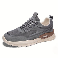 Men's Breathable Mesh Lace-up Walking Shoes Lightweight Anti-Skid Sneakers