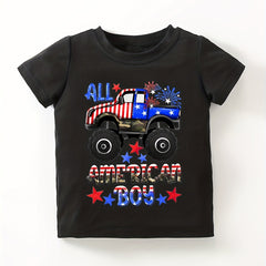 Baby Boys Casual All American Boy T-shirt for Independence Day