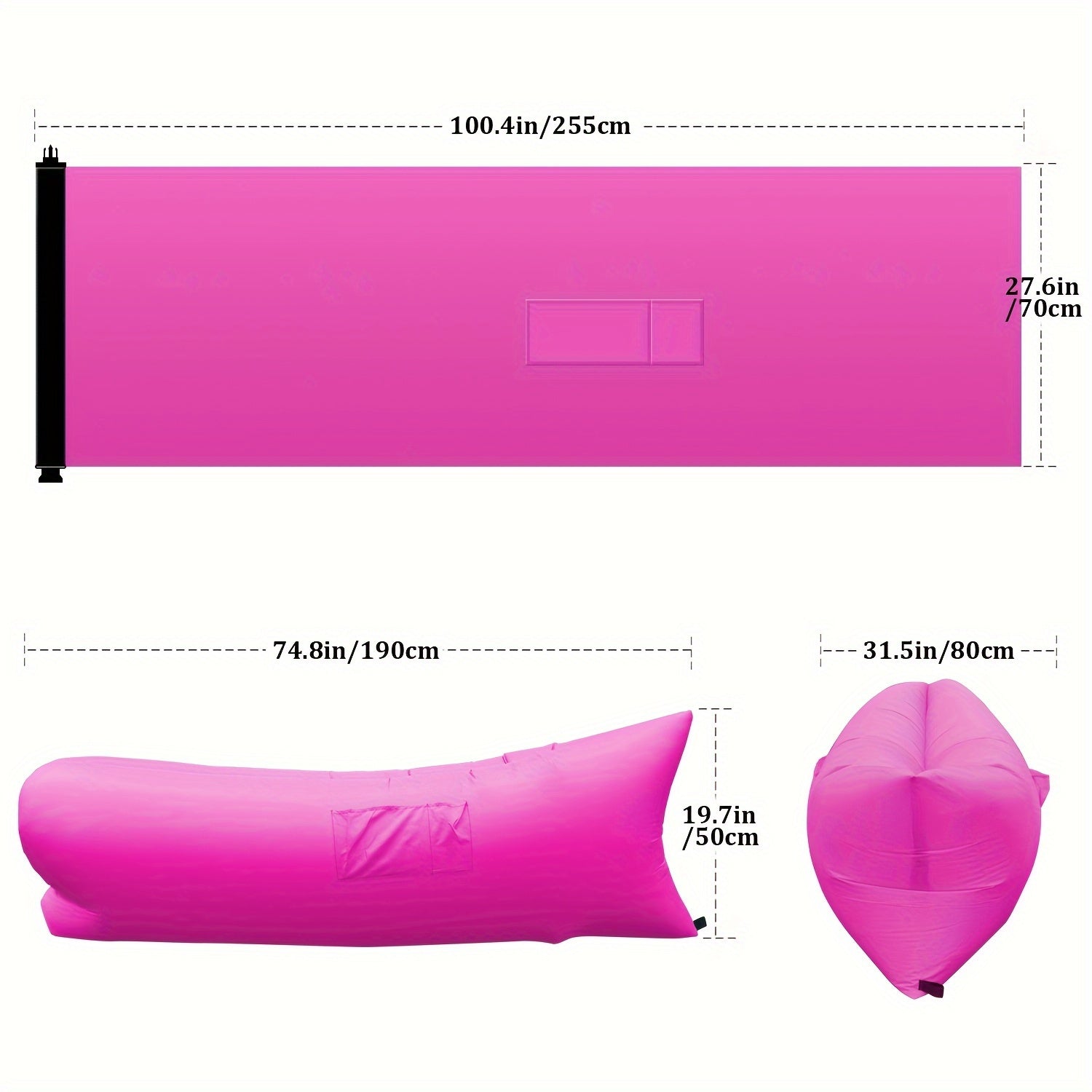 Inflatable Lounger Air Sofa Chair - Portable Waterproof Air Bed