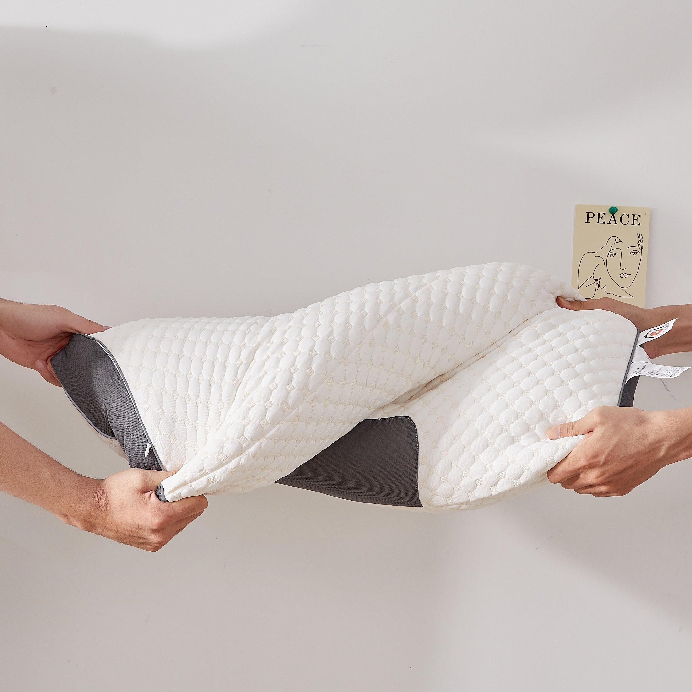 Knitted Cotton Thin Pillow Cervical Neck Protection Massage Pillow Core