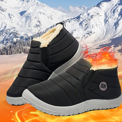 Women's Waterproof Faux Fur Lined Ankle Boots
