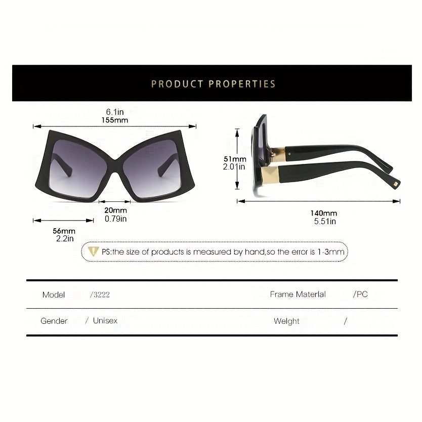 Y2K Irregular Frame Sunglasses For Women Men Casual Gradient Lens