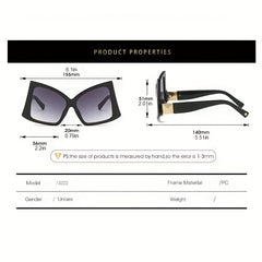 Y2K Irregular Frame Sunglasses For Women Men Casual Gradient Lens