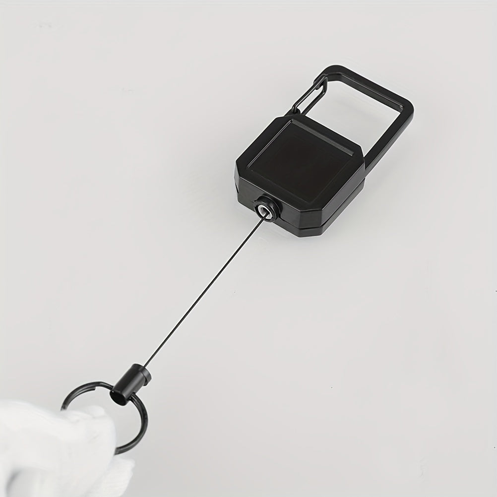 Metal Square Keychain Retractable Hanging Buckle Key Chain
