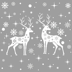 Reusable Snowflake Elk PVC Christmas Window Film