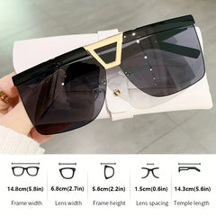 Y2K Gradient Lens Sunglasses Vintage Punk Style UV400