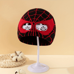 Boys' Sport Windproof Beanie Hat With Spider Web Mask