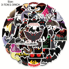 50pcs Monster Mothman Series Stickers - Waterproof DIY Sticker Pack