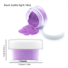 6 Color Set Luminous Powder for DIY Nail Art Resin Dye Jewelry Making