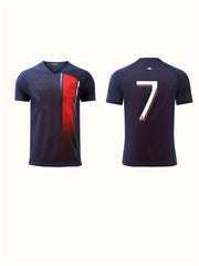 Men's Stretch Short Sleeve V-neck Football Jersey