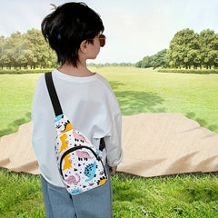 Dinosaur Pattern Boys Crossbody Small Chest Bag Outdoor Waist Travel Backpack
