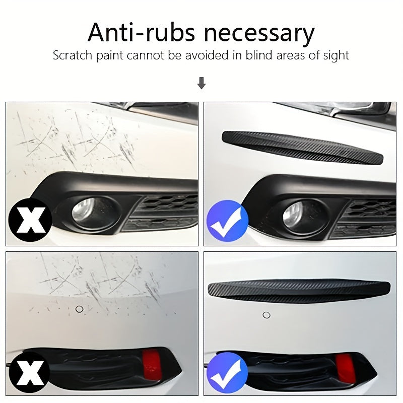 Car Bumper Carbon Fiber Anti collision Strip Front Lip Scratch Protection