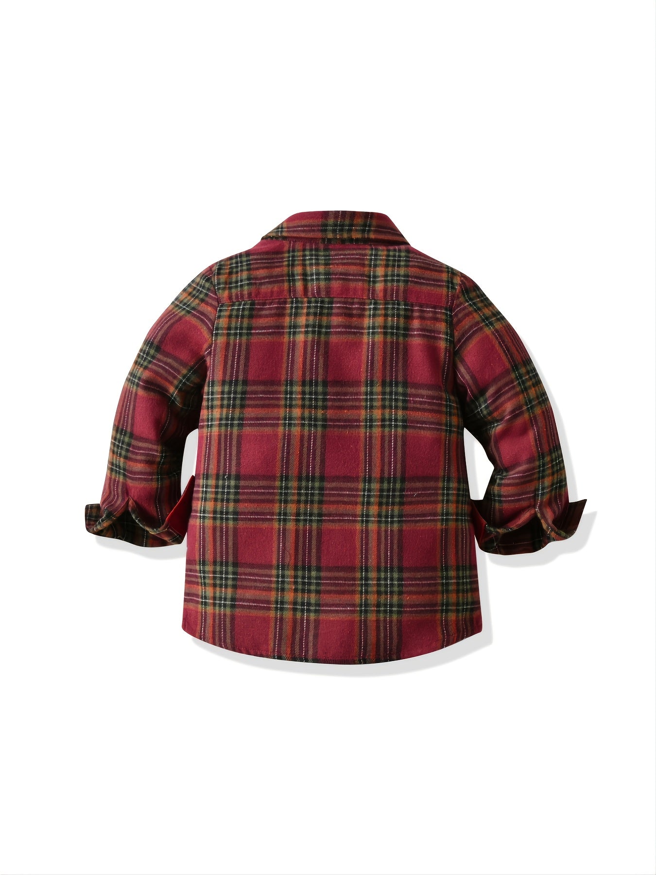 Boys' Colorblock Plaid Button Shirt